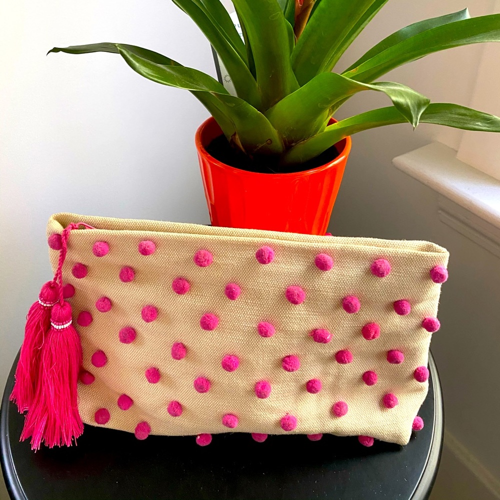 Pink Pom-Pom Clutch